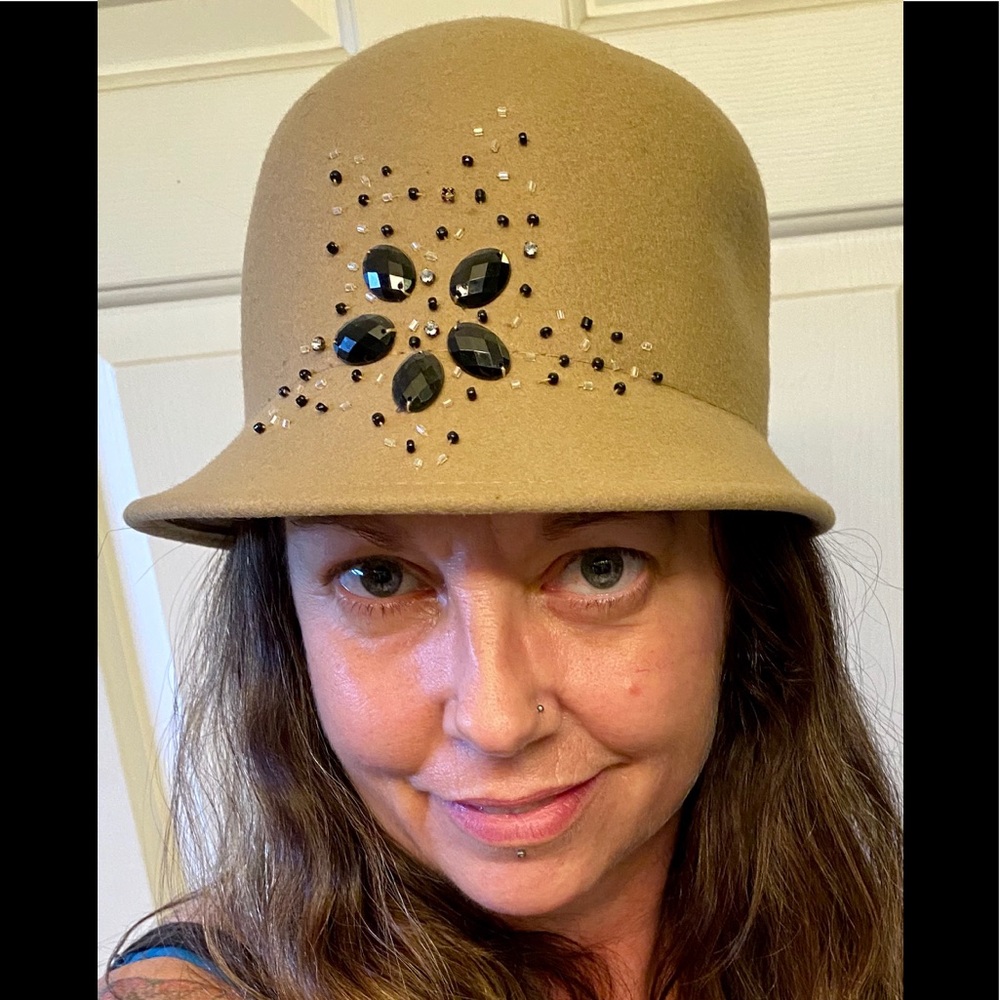 Embellished Tan Hat From Charming Charlie’s